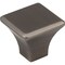 Jeffrey Alexander 1-1/8" Overall Length Brushed Pewter Square Marlo Cabinet Knob 972BNBDL - alternate 1